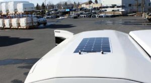 Solar Flex panel on top of truck roof