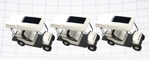 Golf cart fleet with solar